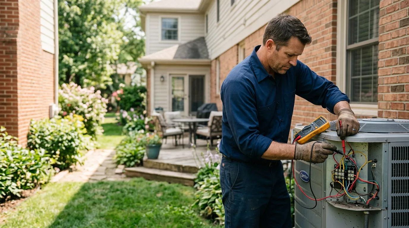 HVAC technician working near Bowlegs, OK